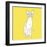 Cat With Big Ears-Anna Nyberg-Framed Art Print