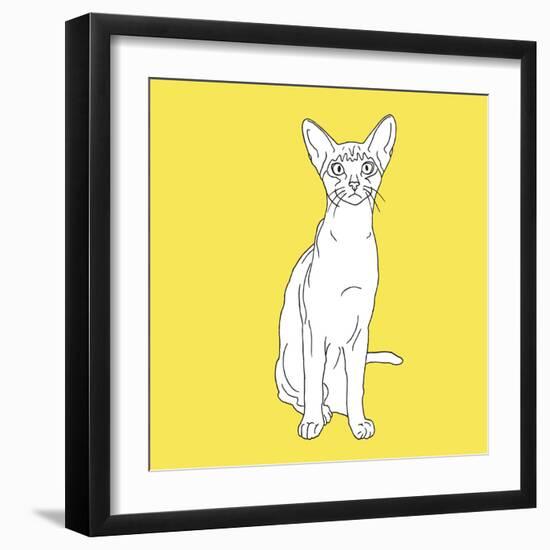 Cat With Big Ears-Anna Nyberg-Framed Art Print