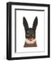 Cat with Bunny Mask-Fab Funky-Framed Art Print