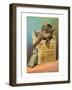 Cat with Eclectric Oil-null-Framed Art Print