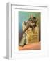 Cat with Eclectric Oil-null-Framed Art Print