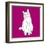 Cat With Head To One Side-Anna Nyberg-Framed Art Print