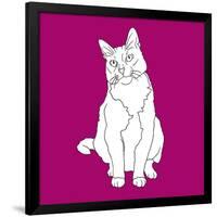 Cat With Head To One Side-Anna Nyberg-Framed Giclee Print