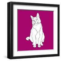 Cat With Head To One Side-Anna Nyberg-Framed Giclee Print