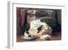 Cat with Her Kittens on a Cushion-Henriette Ronner-Knip-Framed Giclee Print