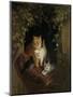 Cat with Kittens, by Henriette Ronner, C. 1844-Henriette Ronner-Mounted Art Print