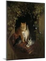 Cat with Kittens, by Henriette Ronner, C. 1844-Henriette Ronner-Mounted Art Print