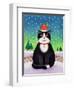 Cat with Robin-Cathy Baxter-Framed Giclee Print