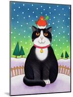 Cat with Robin-Cathy Baxter-Mounted Giclee Print