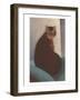 Cat with Small Head-null-Framed Art Print