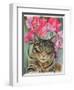 Cat with Sweet Peas-Anne Robinson-Framed Giclee Print