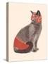 Cat Wrestler-Florent Bodart-Stretched Canvas