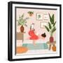 Cat Yoga-Petra Holíková-Framed Giclee Print