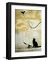 Cat-Banksy-Framed Giclee Print