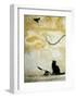 Cat-Banksy-Framed Giclee Print