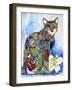 Cat-Oxana Zaika-Framed Giclee Print