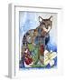 Cat-Oxana Zaika-Framed Giclee Print