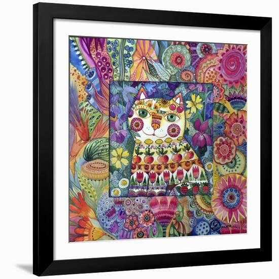 Cat-Oxana Zaika-Framed Giclee Print