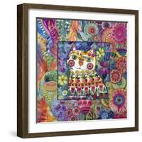 Cat-Oxana Zaika-Framed Giclee Print