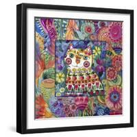 Cat-Oxana Zaika-Framed Giclee Print