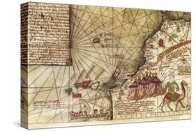 Catalan Atlas of Charles V of France, Attributed to Abraham and Jafuda Cresques Mallorca, 1375-null-Stretched Canvas