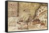 Catalan Atlas of Charles V of France, Attributed to Abraham and Jafuda Cresques Mallorca, 1375-null-Framed Stretched Canvas