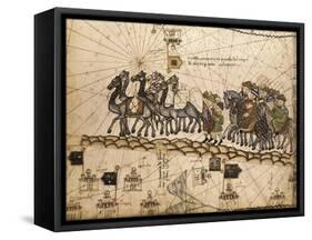 Catalan Atlas-Jafuda and Abraham Cresques-Framed Stretched Canvas