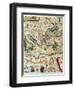 Catalan Atlas-Jafuda and Abraham Cresques-Framed Art Print