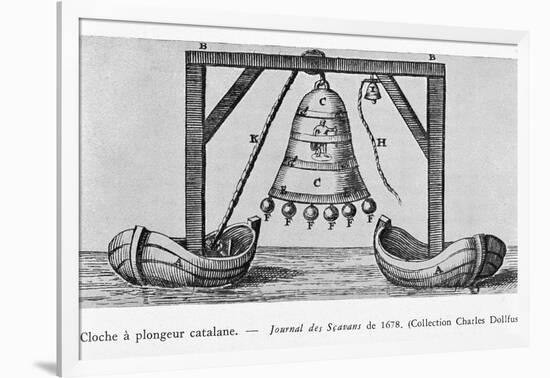 Catalan Diving Bell, from Journal Des Scavans (Journal Des Savants), 1678-null-Framed Giclee Print