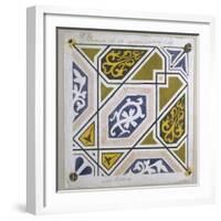 Catalan Modernism. Original Desing of Tile for the Decoration of the Guell Palace. Artist Antoni…-null-Framed Giclee Print