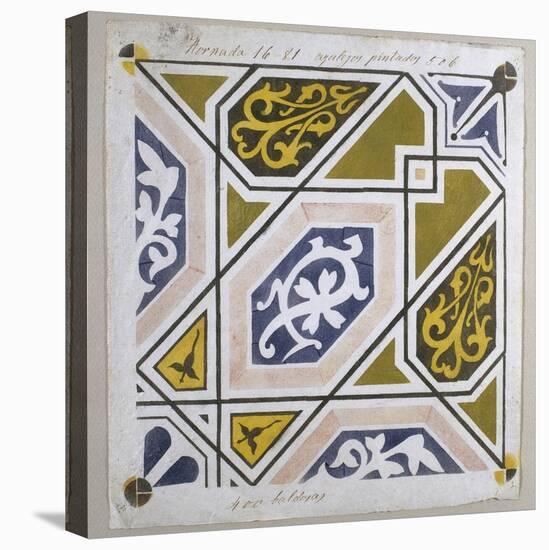 Catalan Modernism. Original Desing of Tile for the Decoration of the Guell Palace. Artist Antoni…-null-Stretched Canvas