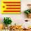 Catalan Nationalist Flag-tony4urban-Art Print displayed on a wall