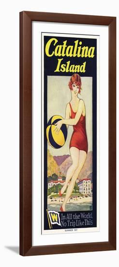 Catalina, Beach Ball, 1927-null-Framed Art Print