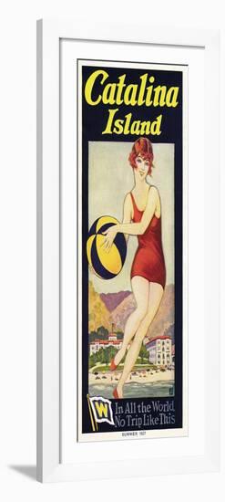 Catalina, Beach Ball, 1927-null-Framed Premium Giclee Print