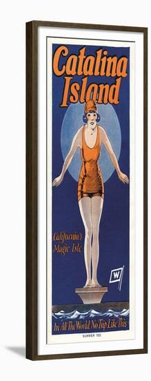 Catalina, Diver, 1925-null-Framed Art Print