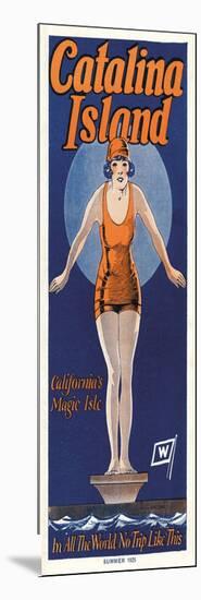 Catalina, Diver, 1925-null-Mounted Art Print