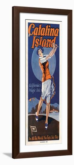 Catalina, Golfer, 1924-null-Framed Art Print