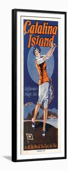 Catalina, Golfer, 1924-null-Framed Art Print