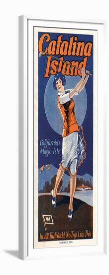 Catalina, Golfer, 1924-null-Framed Art Print
