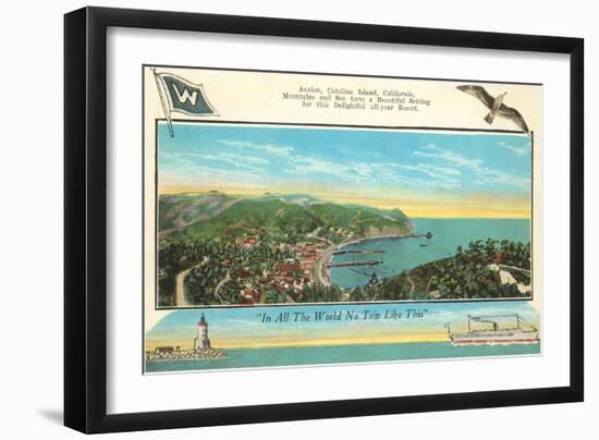 Catalina Harbor-null-Framed Art Print