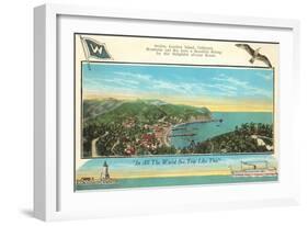 Catalina Harbor-null-Framed Art Print