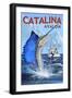 Catalina Island, California - Avalon - Sailfish-Lantern Press-Framed Art Print