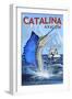 Catalina Island, California - Avalon - Sailfish-Lantern Press-Framed Art Print