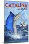 Catalina Island, California - Avalon - Sailfish-Lantern Press-Mounted Art Print