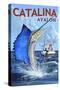 Catalina Island, California - Avalon - Sailfish-Lantern Press-Stretched Canvas