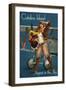 Catalina Island, California - Aviator Pinup Girl-Lantern Press-Framed Art Print
