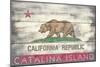 Catalina Island, California - Barnwood State Flag-Lantern Press-Mounted Art Print