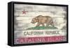 Catalina Island, California - Barnwood State Flag-Lantern Press-Framed Stretched Canvas