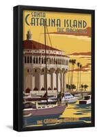 Catalina Island, California - Casino & Marina-null-Framed Poster