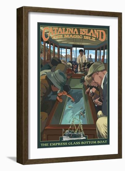 Catalina Island, California - Empress Glass Bottom Boat-Lantern Press-Framed Art Print
